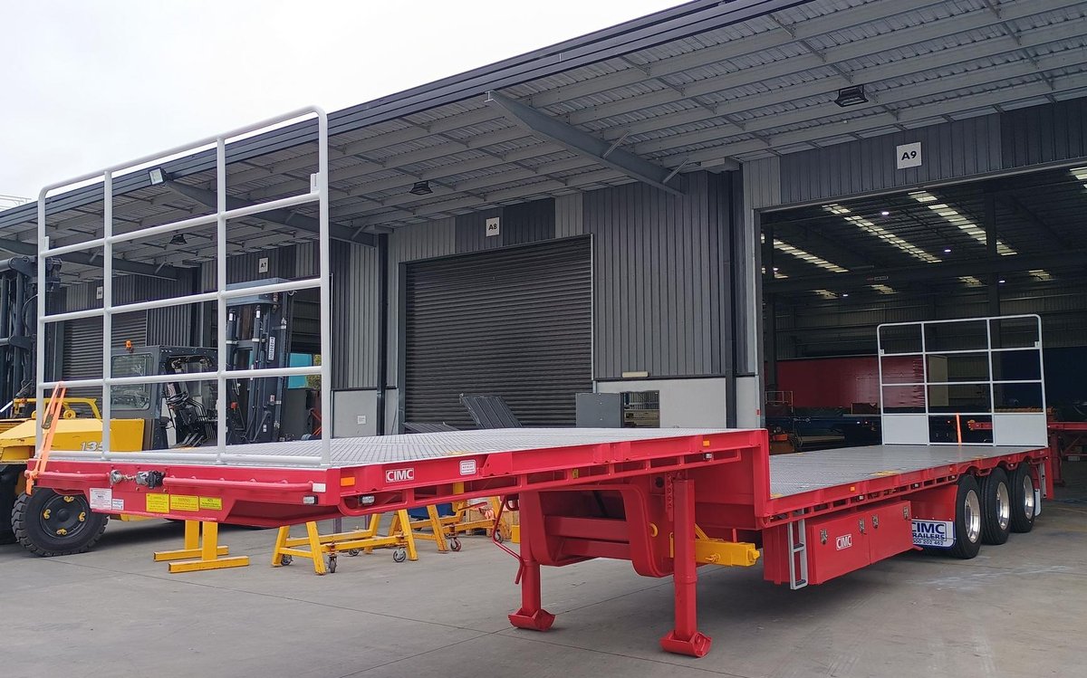 2026 CIMC 45' / 13.73M Drop Deck Flat Top (Roadtrain Prov) image 2