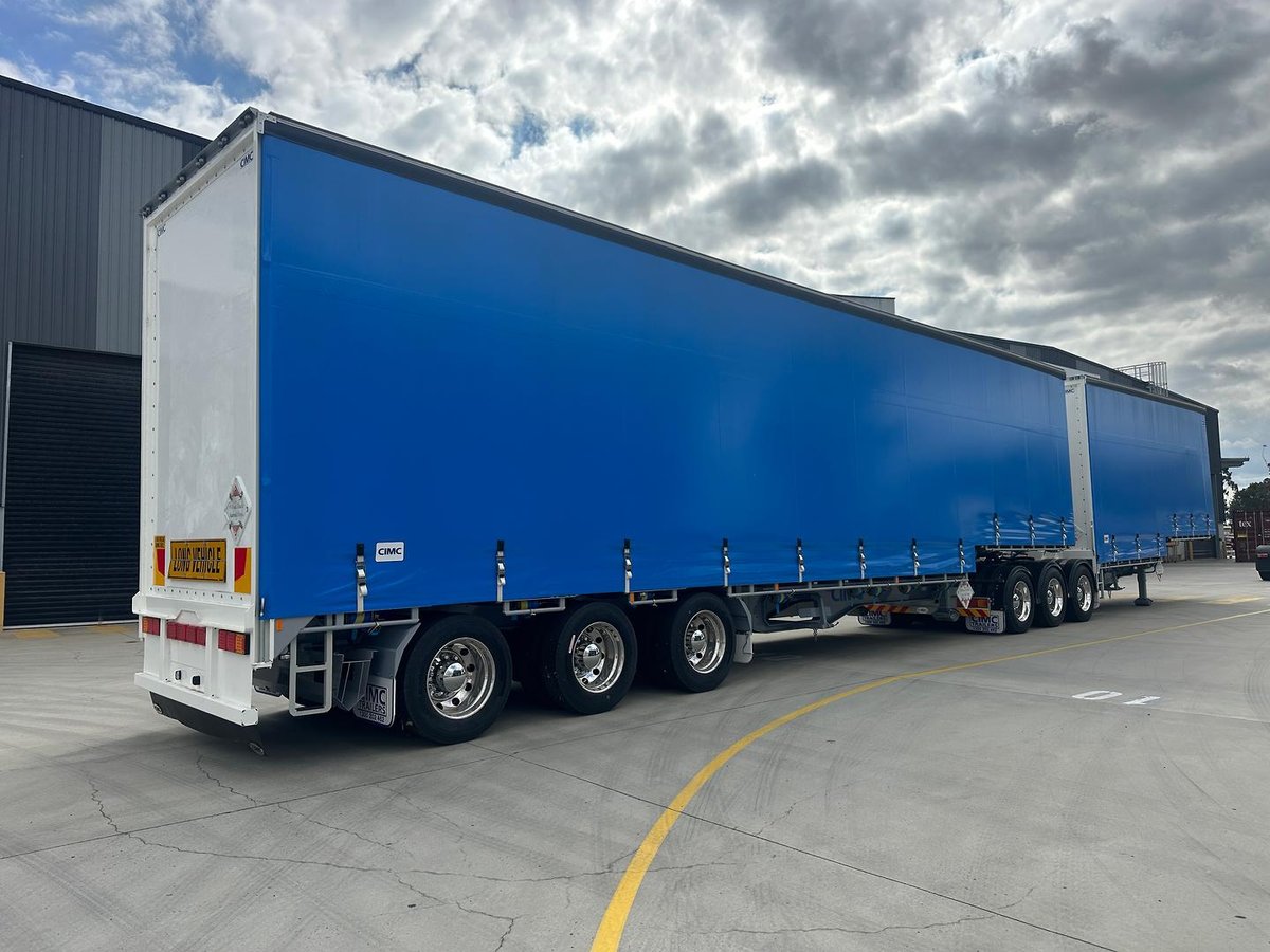 2025 CIMC 34 Pallet Drop Deck Mezzanine B Double Curtainsider image 3