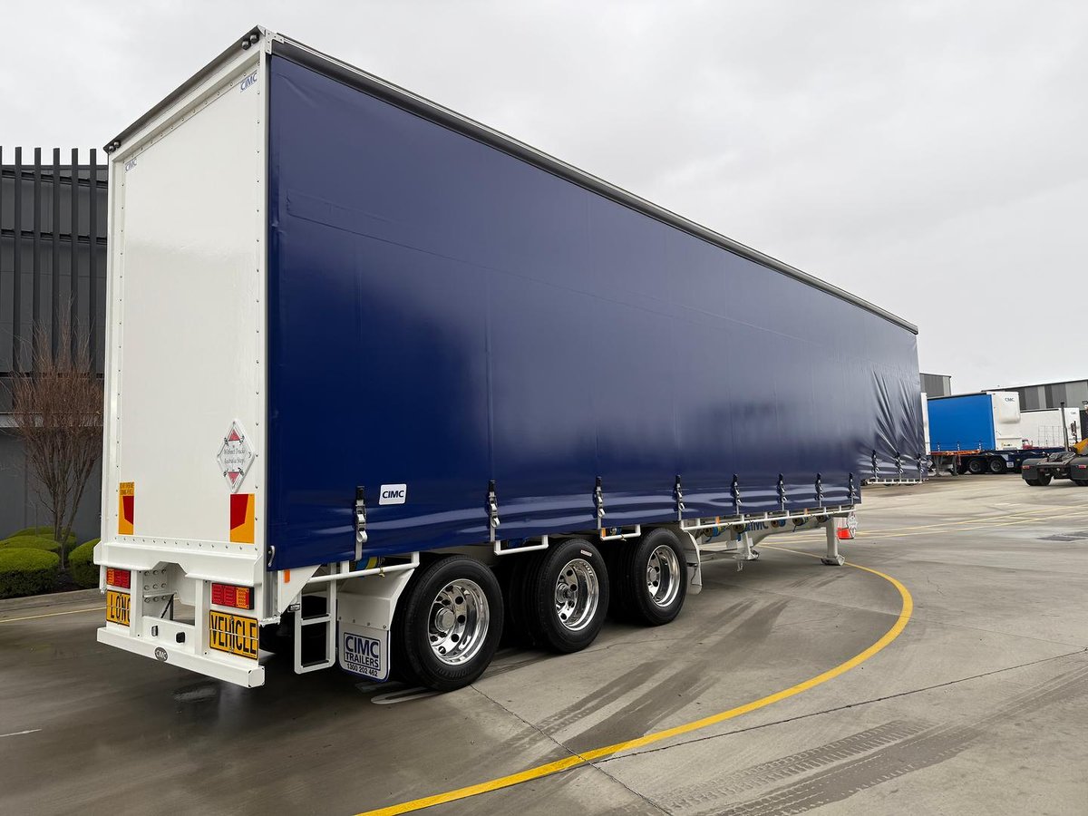 2025 CIMC 34 Pallet Drop Deck Mezz Curtainsider B Double image 4