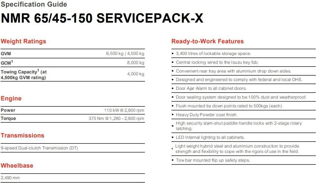 2026 Isuzu N Series NMR 65/45-150 SERVICEPACK-X image 4