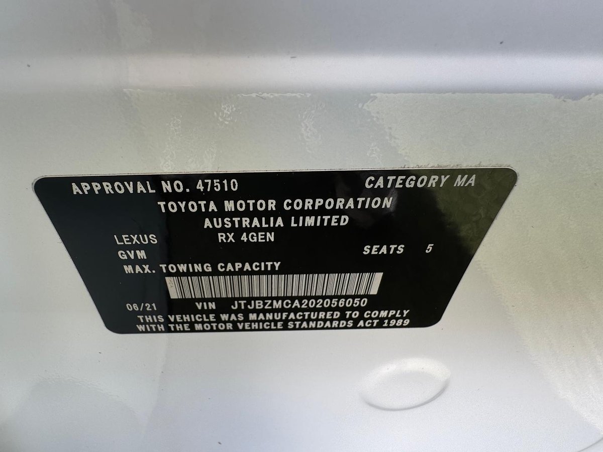 2021 Lexus RX 350 F Sport GGL25R 4X4 On Demand image 12