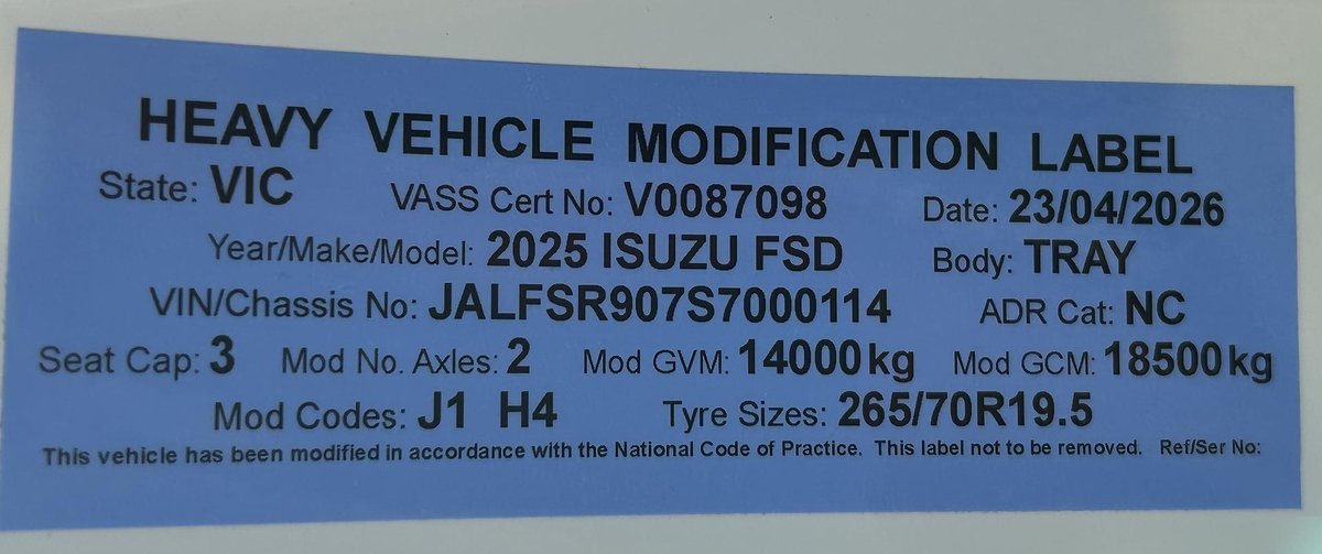 2025 Isuzu F Series Fsd 140/120-240 Am R56 image 22