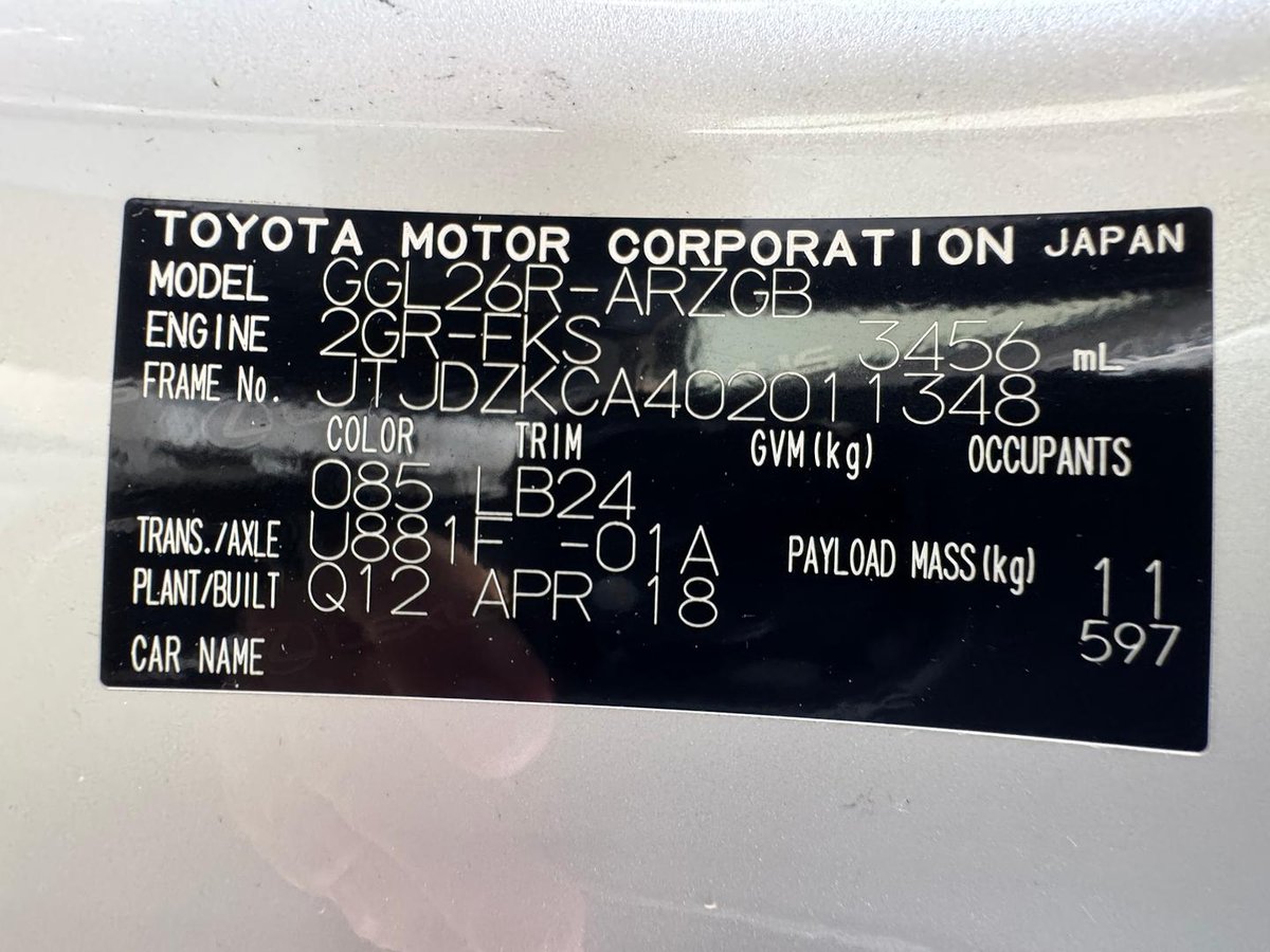 2018 Lexus RX 350L Sports Luxury GGL26R 4X4 On Demand image 30