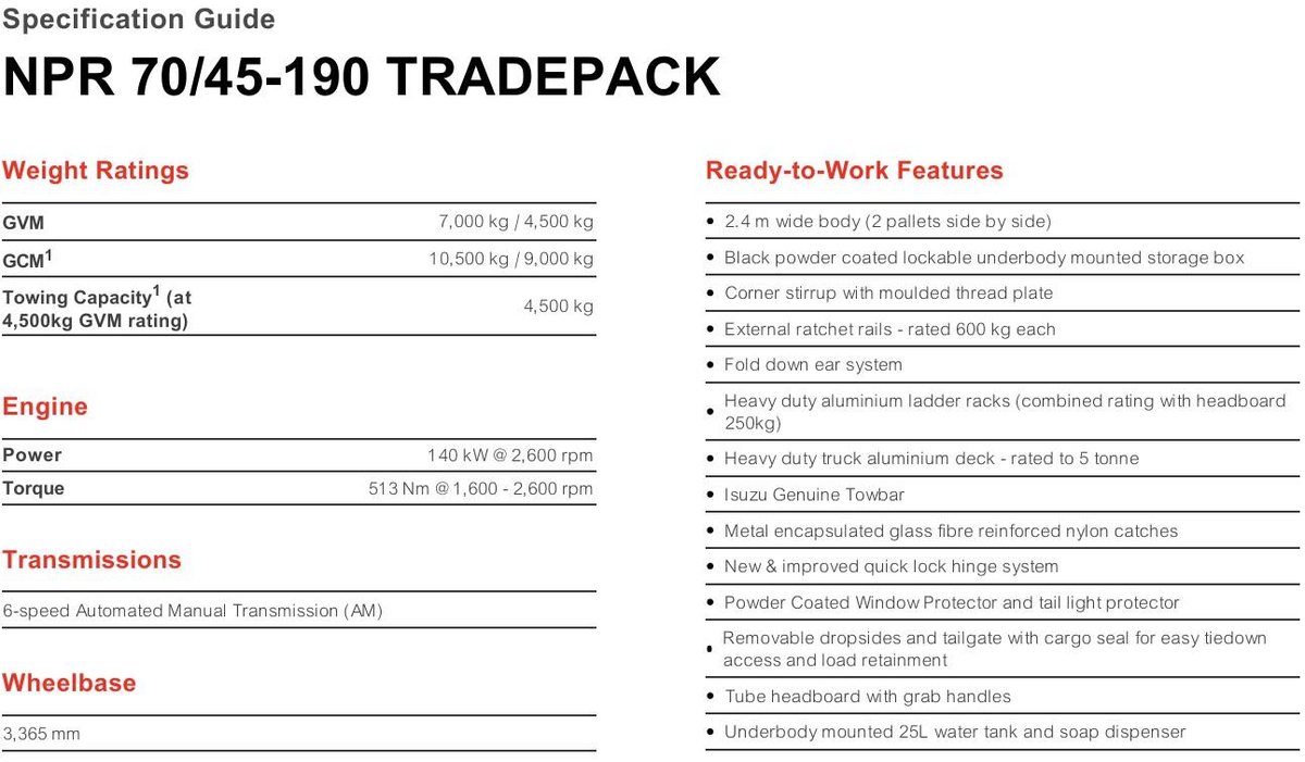 2026 Isuzu N Series Npr 70/45-190 Am D34 Tradepack image 18