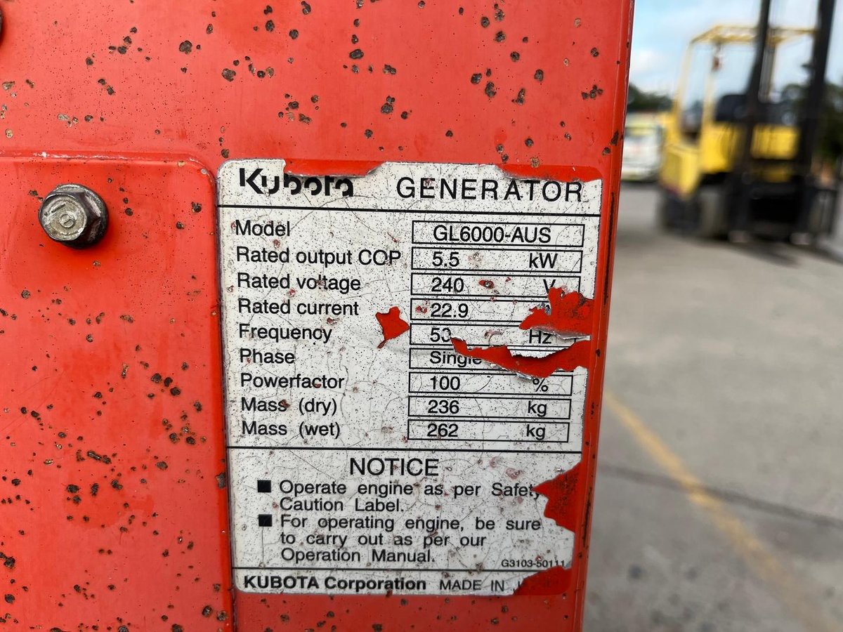 Kubota Gl6000 Generator image 8