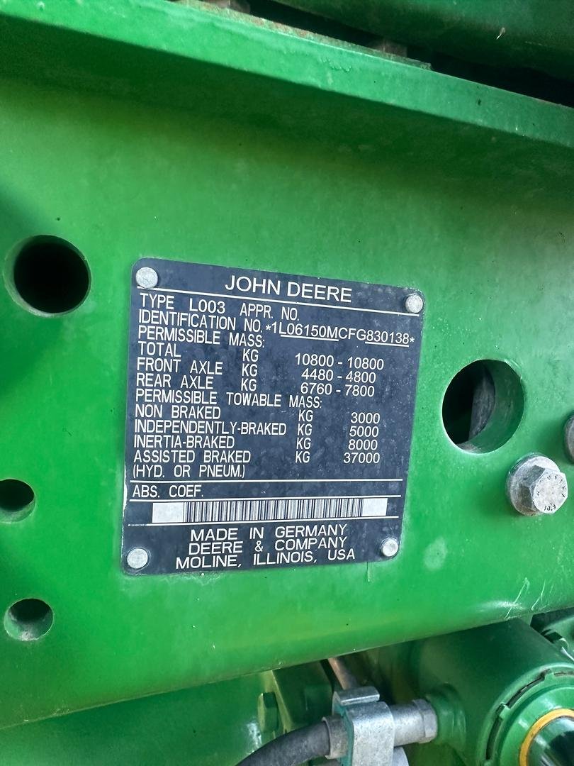 2015 John Deere 6150M image 17