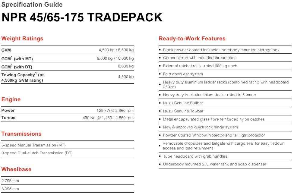 2026 Isuzu N Series NPR 45/65-175 DT D34 Tradepack image 15