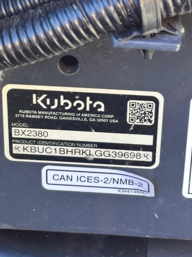2020 Kubota Bx2380 image 15