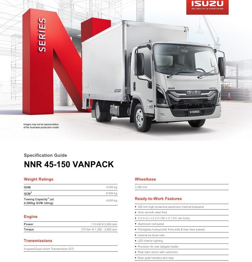 2026 Isuzu N Series NNR 45-150 DT D34 Vanpack image 14