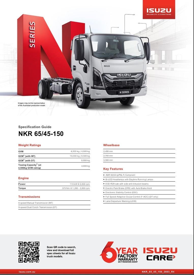 2026 Isuzu N Series NKR 65/45-150 DT D34 image 25