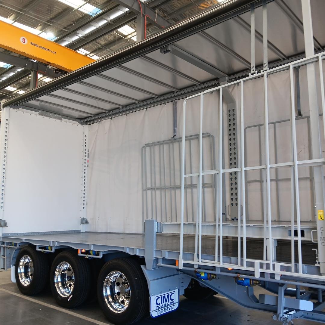 2026 CIMC 34 Pallet Drop Deck Sliding Mezz Posts Curtainsider B Double image 16