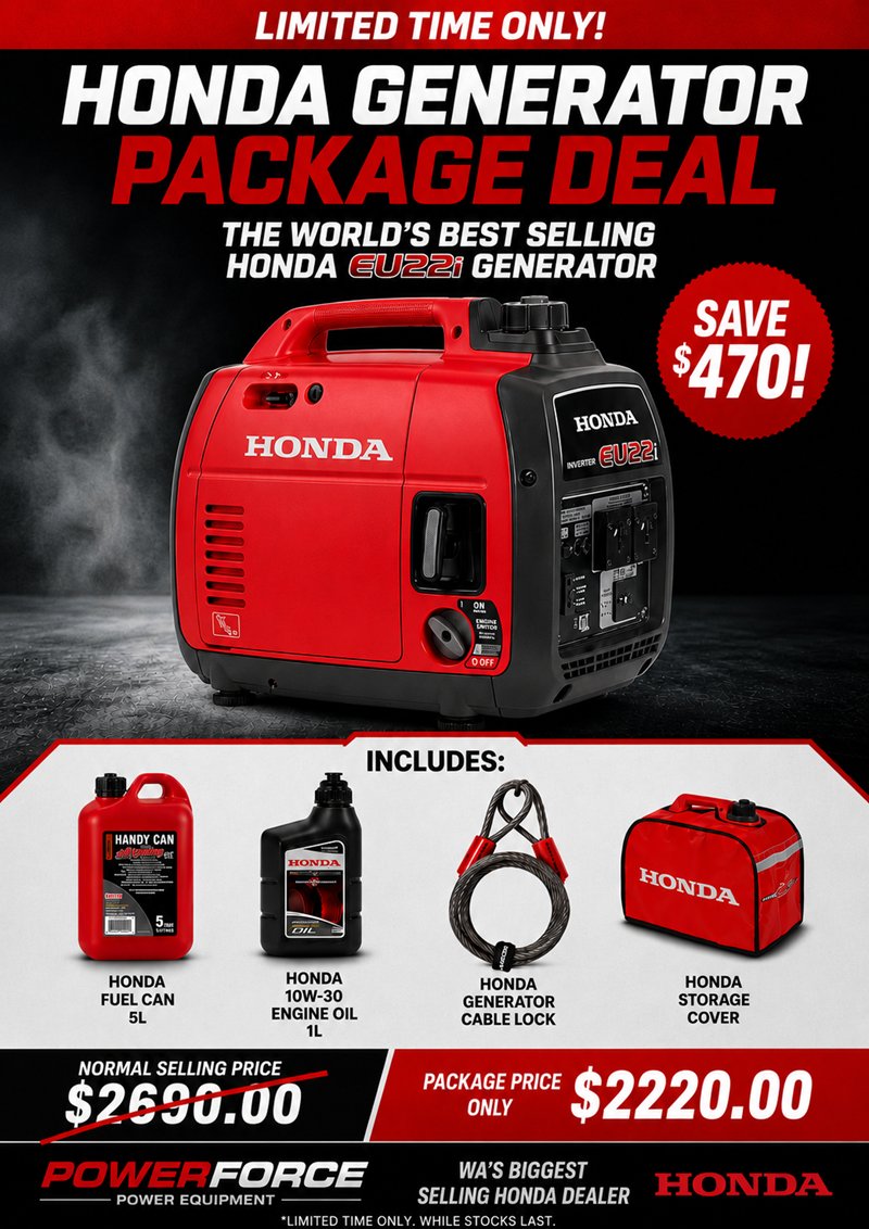 Honda EU22 Generator Package Deal Red