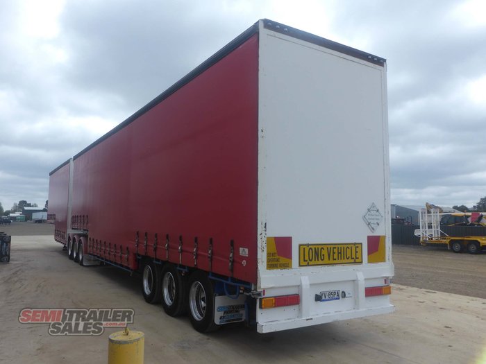 2015 Vawdrey 34 Pallet Double Dropdeck Curtainsider B Double SEt with Mezz