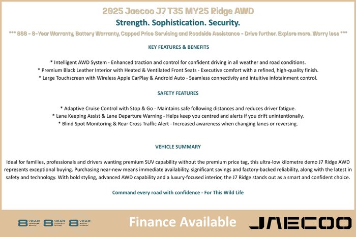 2025 Jaecoo J7 Ridge