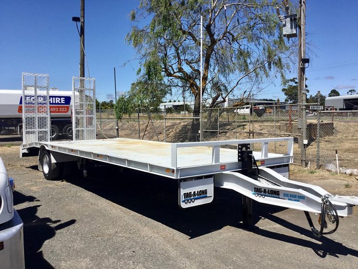 2020 TAGALONG 7,4 Mt Deck Hyd Ramps Leg Wb Tb Tie Downs Etc $30000+Gst WHITE