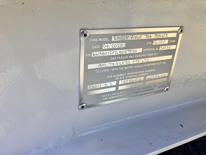 2020 TAGALONG 7,4 Mt Deck Hyd Ramps Leg Wb Tb Tie Downs Etc $30000+Gst WHITE