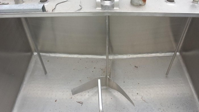 Stainless Steel Vats with Agitators One large one small