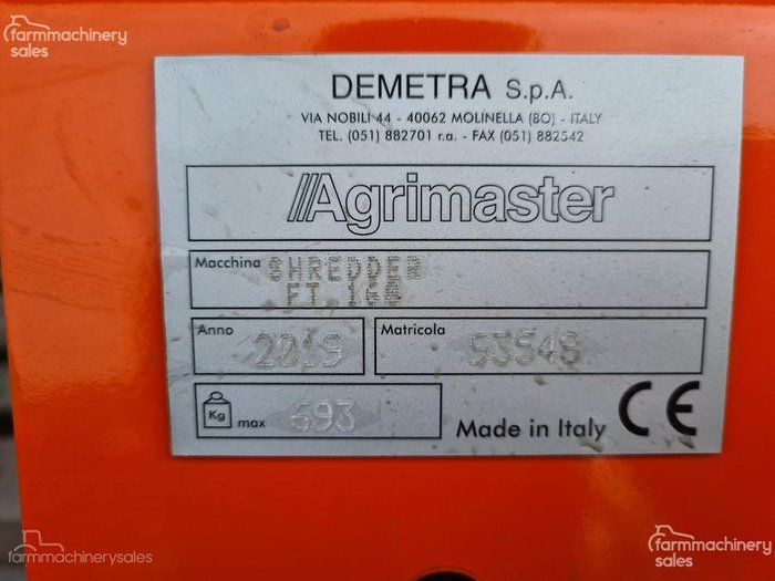 2019 Agrimaster Ft160 Orange