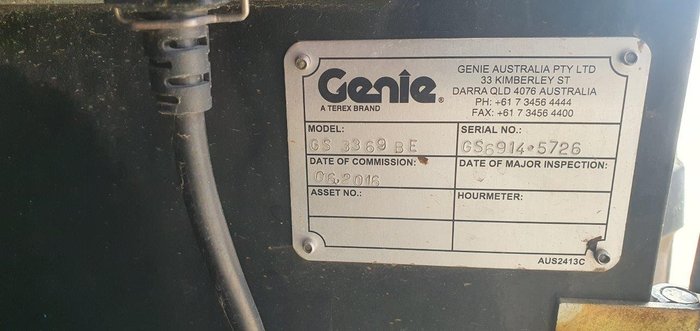 2016 Genie Gs 3369 Be