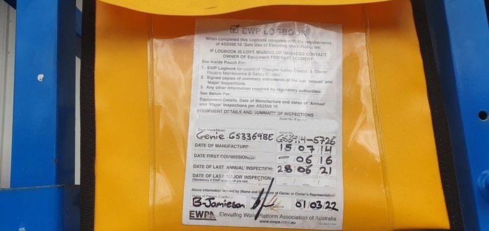 2016 Genie Gs 3369 Be Blue