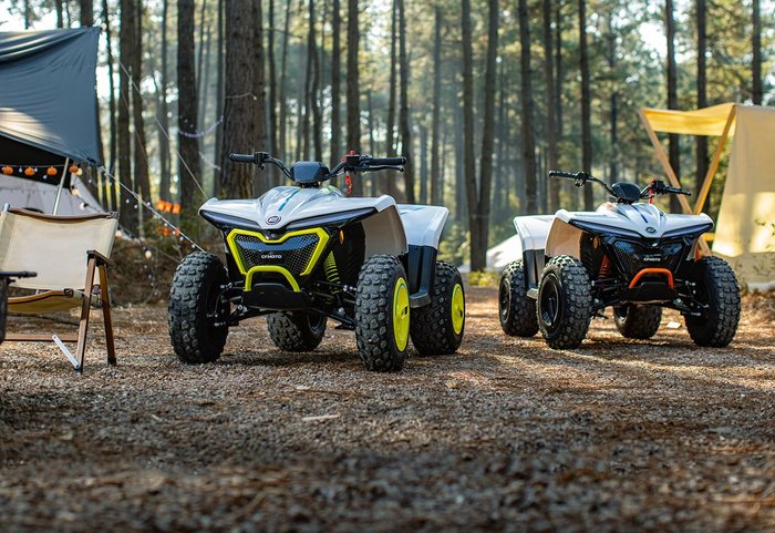 2023 CFMOTO CFORCE EV110 Polar White Lemon Green / Polar White Lava Orange