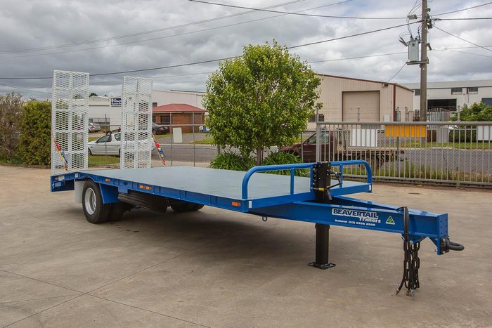 2025 Beavertail Single Axle Tag Trailer White