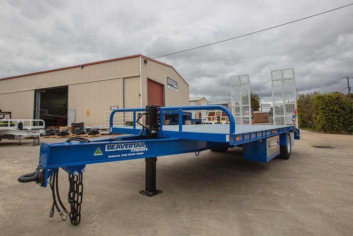 2025 Beavertail Single Axle Tag Trailer White