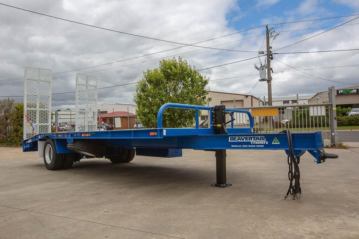 2025 Beavertail Single Axle Tag Trailer White