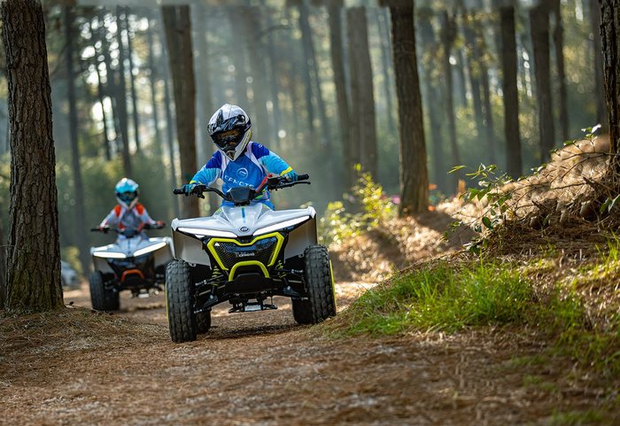 2023 CFMOTO CFORCE EV110 Polar White Lemon Green / Polar White Lava Orange