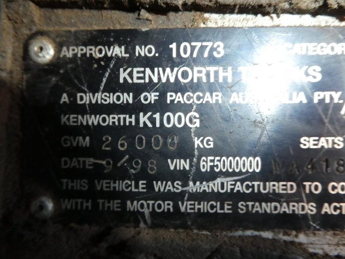 1998 Kenworth K100g