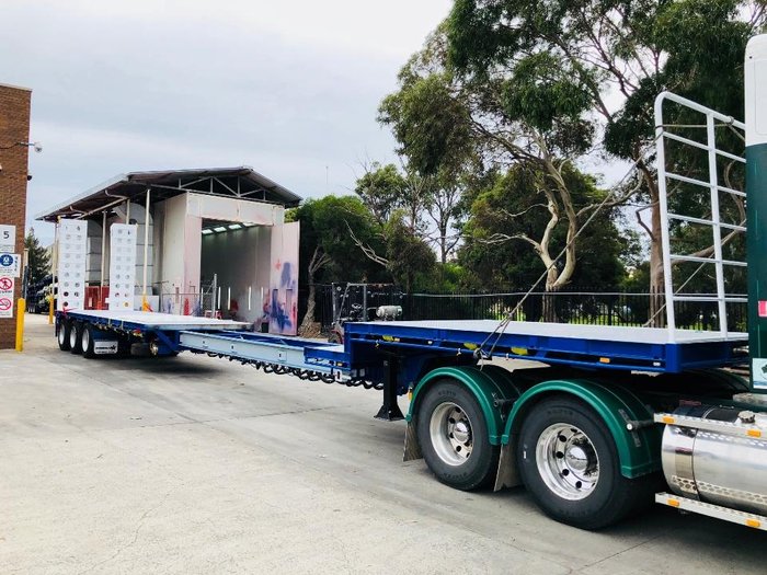 2025 Stonestar Brand New Extendable Drop Deck With B-Fold Ramp 900H Blue