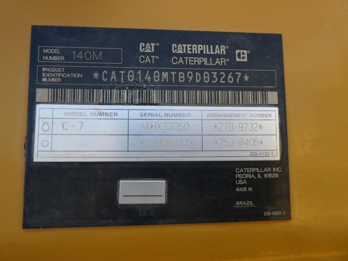 2011 Caterpillar 140M YELLOW