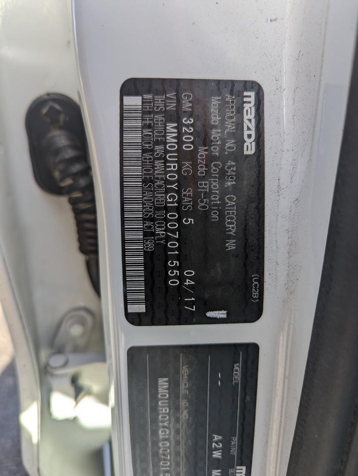 2017 Mazda BT-50 XT
