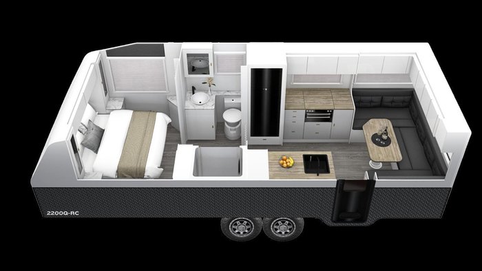 2025 Wonderland RV Hornet 2200 Rear Club Lounge