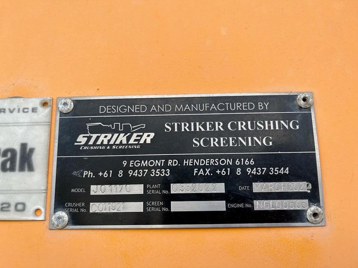 2022 Striker JQ1170 Yellow