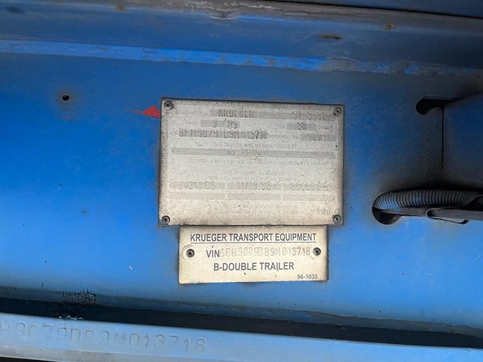 2009 Krueger St 3 38 Double Drop Deck Bdouble Blue