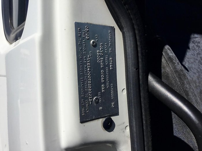 2005 Volvo Fl6-250 6X2 8,6Mt 14Plt Volvo Hist As Traded $50000+Gst FL-250 6X2 WHITE