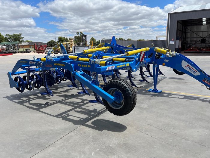 0 FARMET TRIOLENT TX600 PS TRAILED TYNE CULTIVATOR BLUE