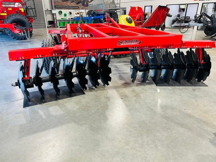 0 SERAFIN ECO TANDEM 28 PLATE DISC PLOUGH NEW RED