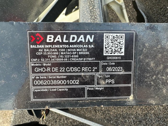 0 Baldan Gho-R Mounted Offset Disc New
