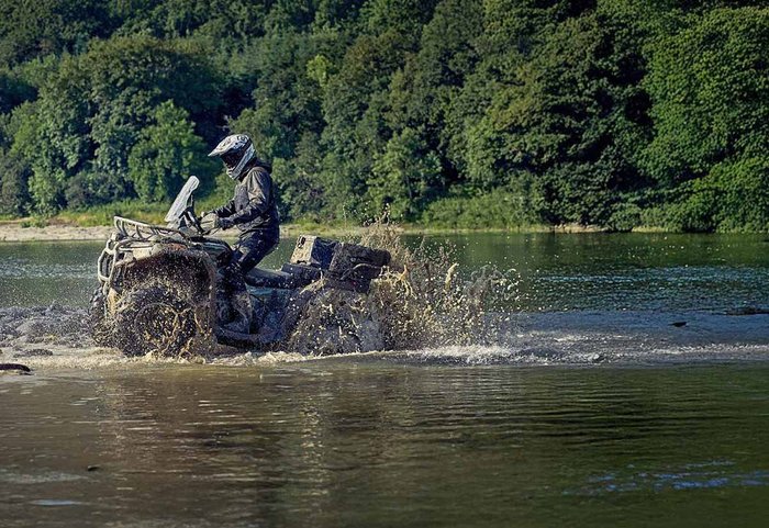 2023 CFMOTO CFORCE 1000 EPS OVERLAND MIDNIGHT CAMO WITH RED / GRANITE RIDGE WITH ELECTRIC BLUE