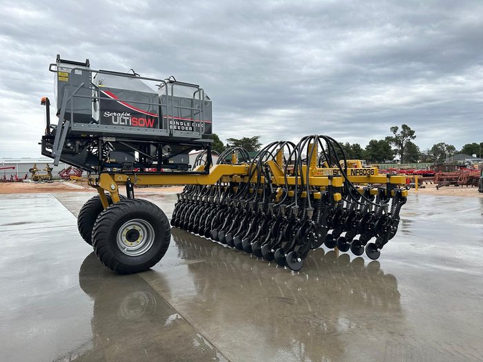 0 SERAFIN ULTISOW NARROW FOLD SINGLE DISC SEEDER NEW YELLOW