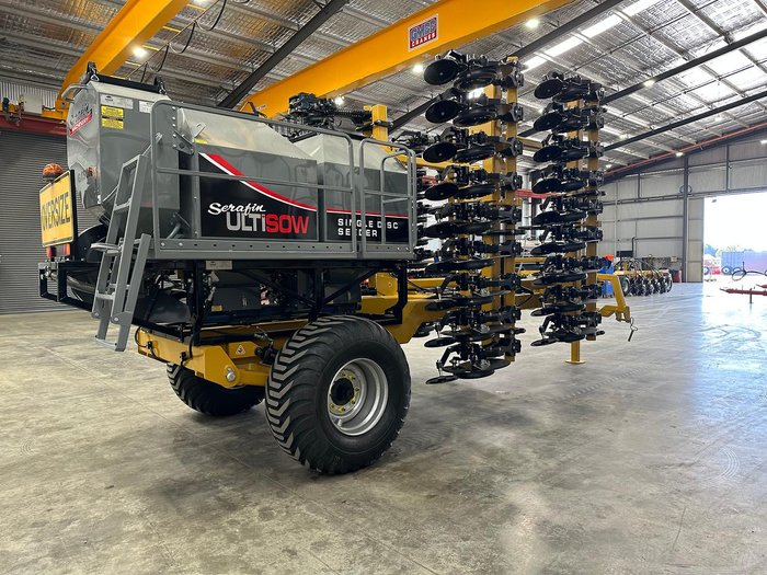 0 SERAFIN ULTISOW NARROW FOLD SINGLE DISC SEEDER NEW YELLOW