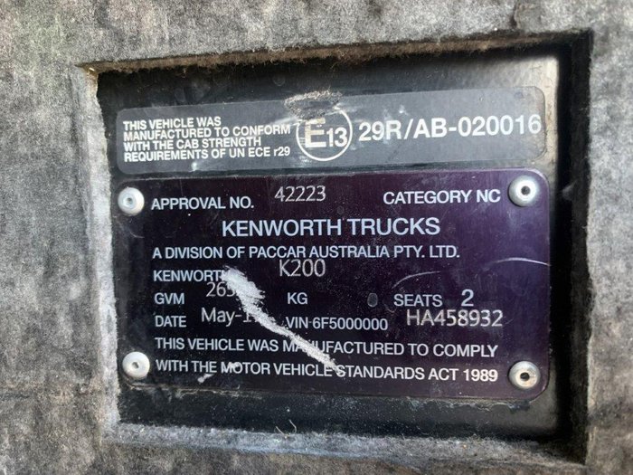 2017 Kenworth K200