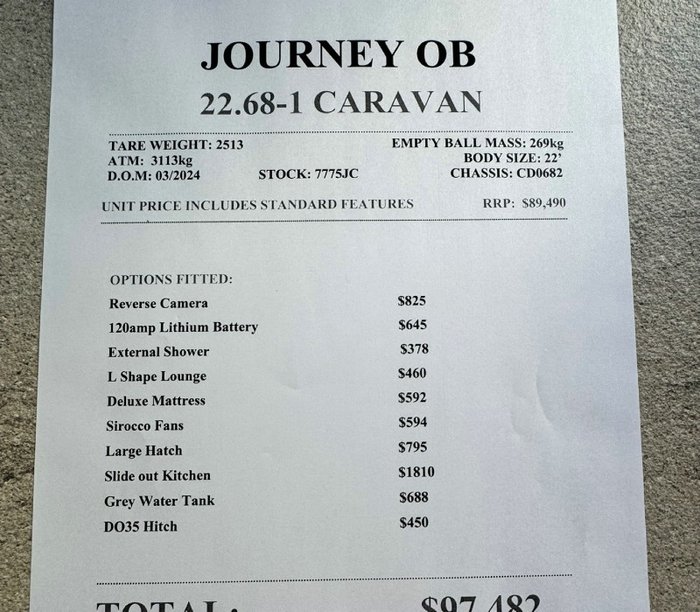 2024 JAYCO JOURNEY 22.68-1.OB.JY-MY24