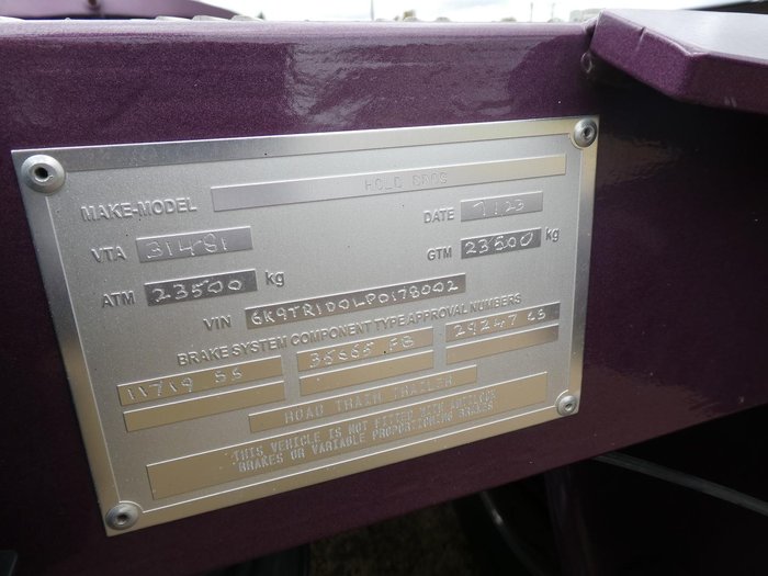 2023 Hold Bros Tri Axle PURPLE