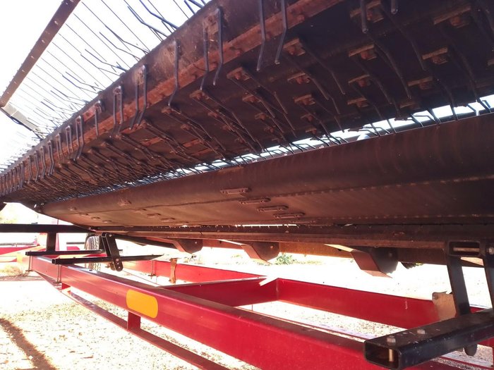 2019 MacDon P8 Canola Pick Up Front RED