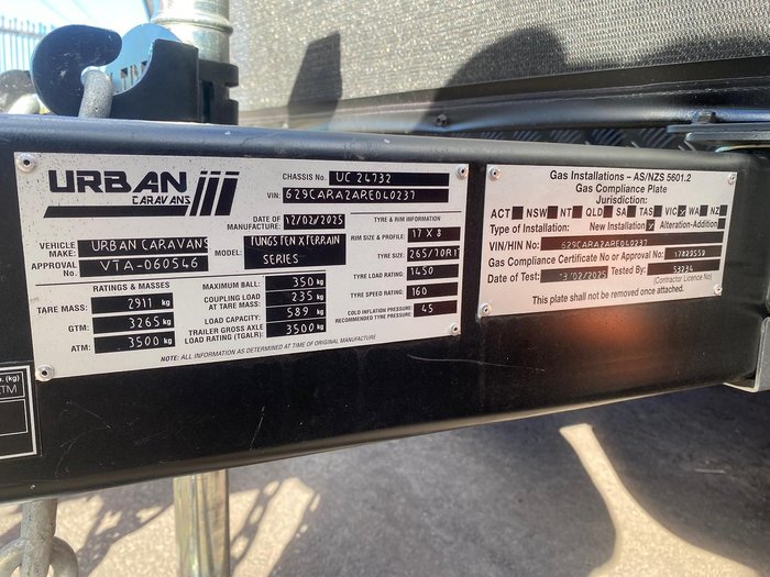 2025 Urban Caravans X-Terrian Club Lounge