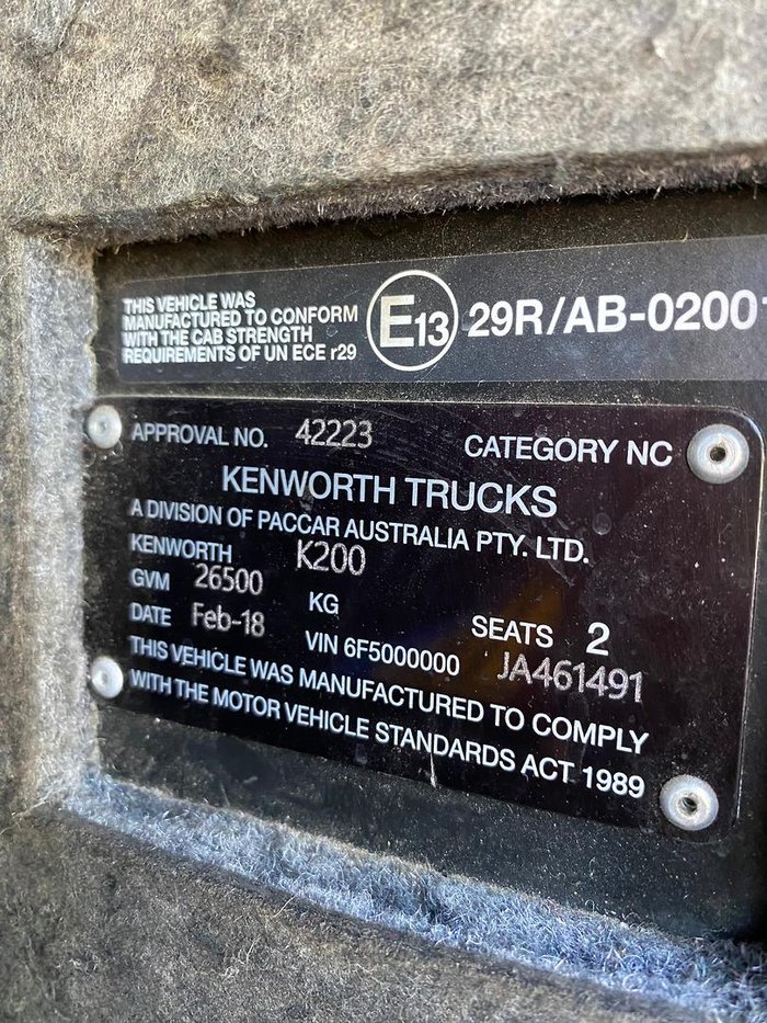 2018 Kenworth K200