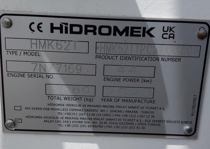 2023 Hidromek Hmk62t White